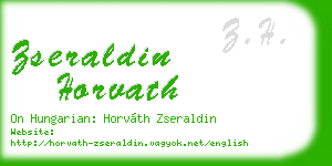 zseraldin horvath business card